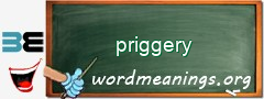 WordMeaning blackboard for priggery